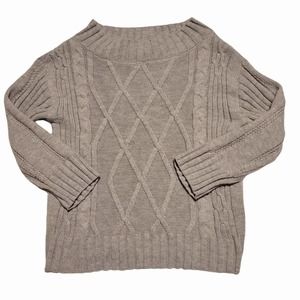 BB Dakota by Steve Madden Boat Neck Cable Knit Sweater NWOT
